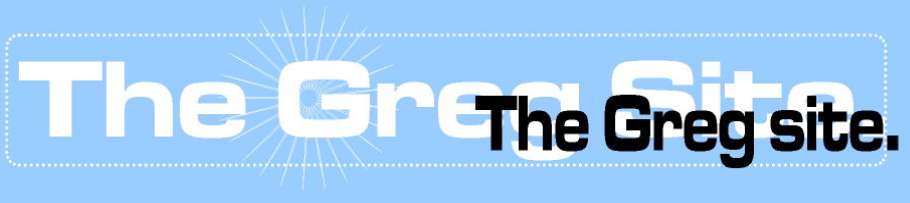 The wonderful Greg site banner.